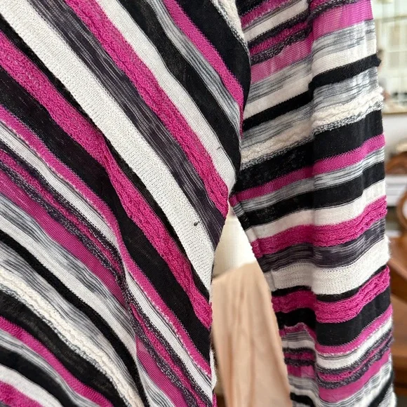 Missoni Vibrant Striped Long Sleeve Top - Pink, Black, Gray - Picture 7 of 7